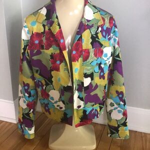 Patrick Christopher bright floral lined jacket, S